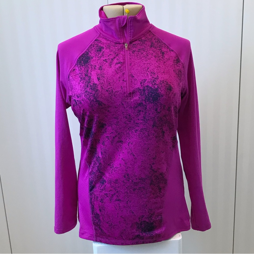 Champion pink purple long sleeve half-zip Size M